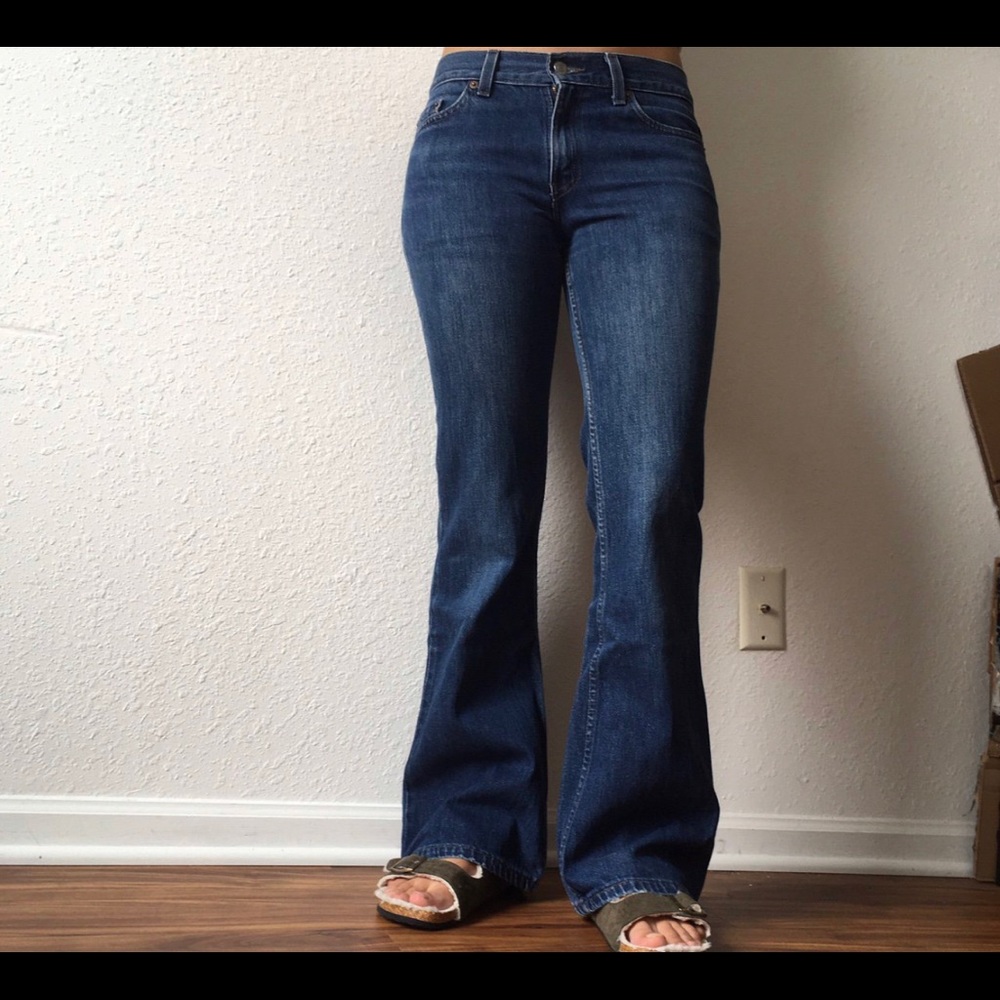 Vintage Flared jeans Levi's 514 Super Low Flared Leg sz 5 Jr M 28" low waist - Picture 11 of 11